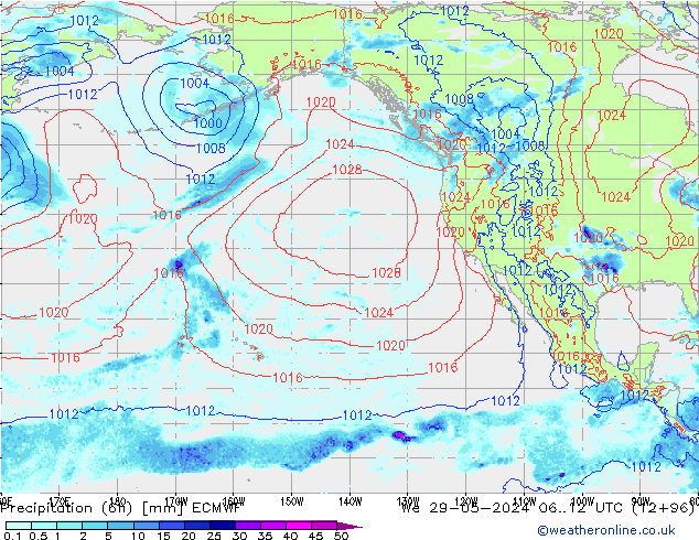 осадки (6h) ECMWF ср 29.05.2024 12 UTC