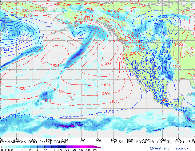 Z500/Rain (+SLP)/Z850 ECMWF  31.05.2024 00 UTC