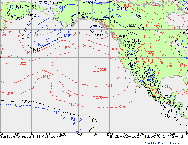 Bodendruck ECMWF Di 28.05.2024 18 UTC