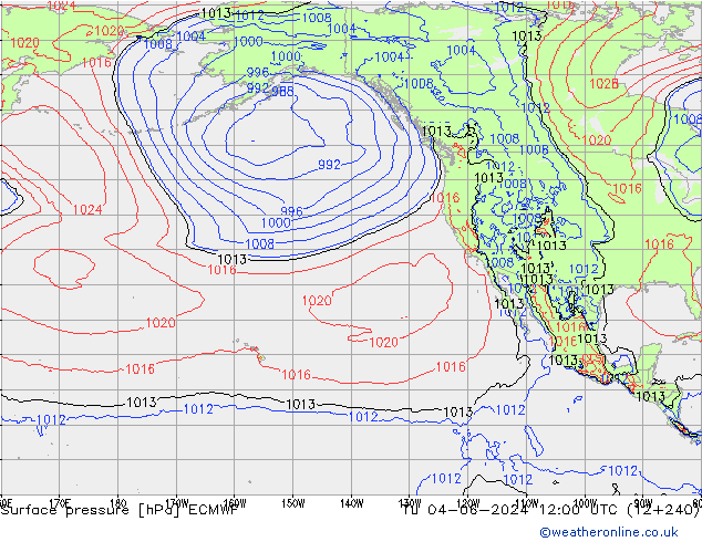 Pressione al suolo ECMWF mar 04.06.2024 12 UTC