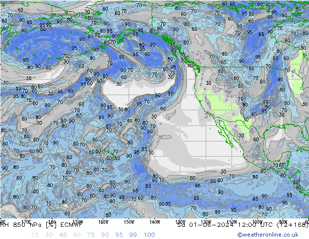 RH 850 hPa ECMWF Sa 01.06.2024 12 UTC