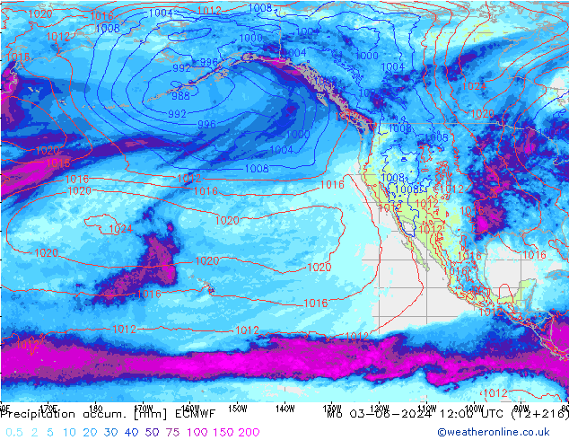 Precipitation accum. ECMWF Mo 03.06.2024 12 UTC