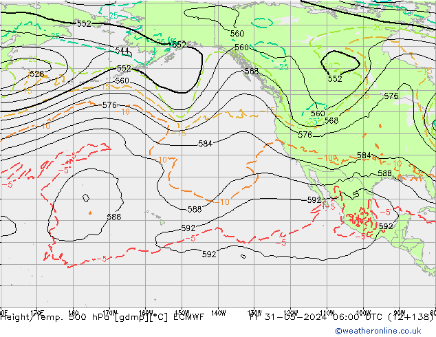 Z500/Rain (+SLP)/Z850 ECMWF pt. 31.05.2024 06 UTC