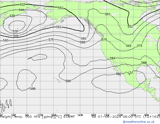 Z500/Rain (+SLP)/Z850 ECMWF Sa 01.06.2024 06 UTC