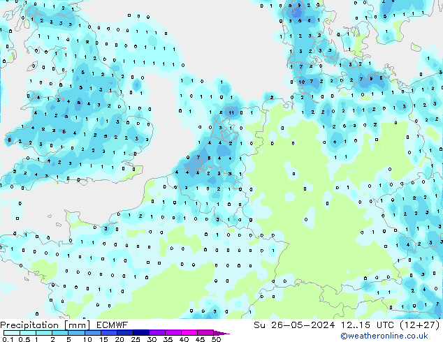 Precipitation ECMWF Su 26.05.2024 15 UTC