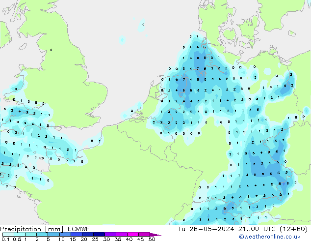 Niederschlag ECMWF Di 28.05.2024 00 UTC