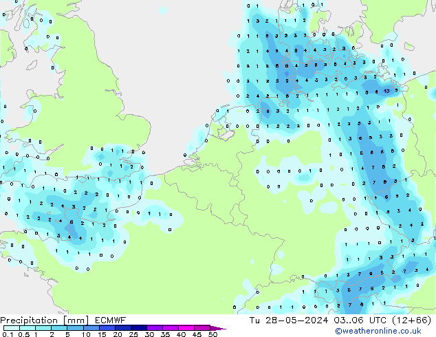 Yağış ECMWF Sa 28.05.2024 06 UTC