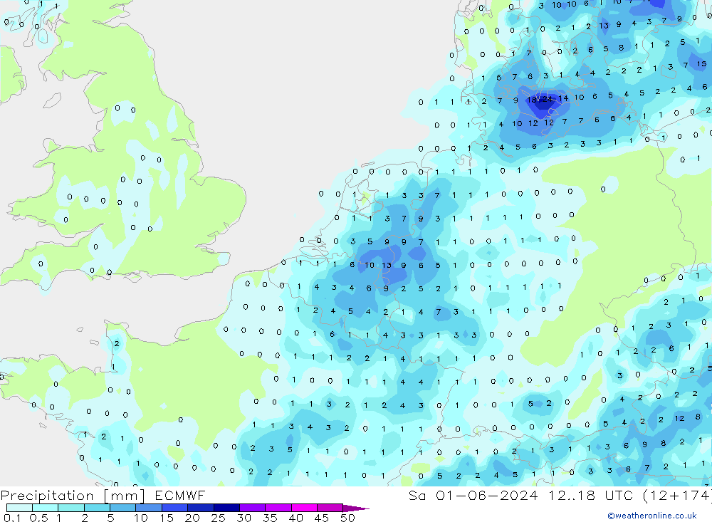 Précipitation ECMWF sam 01.06.2024 18 UTC