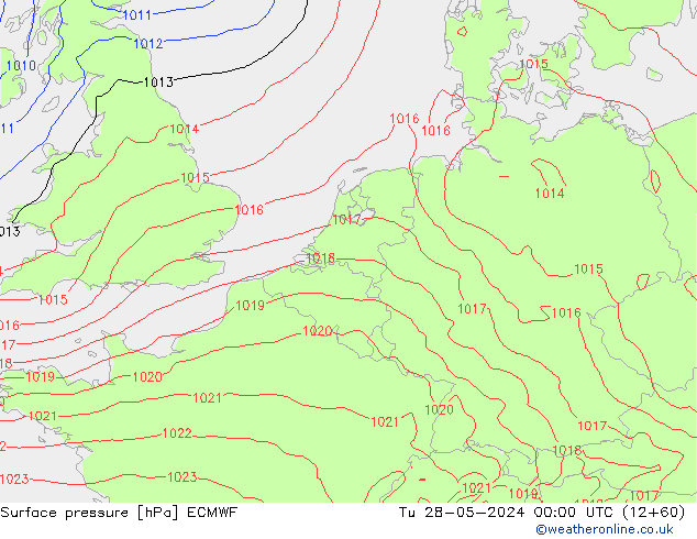 приземное давление ECMWF вт 28.05.2024 00 UTC