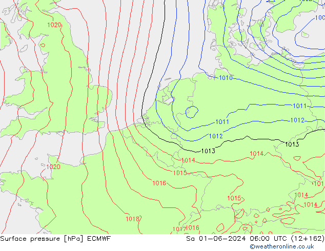 pression de l'air ECMWF sam 01.06.2024 06 UTC