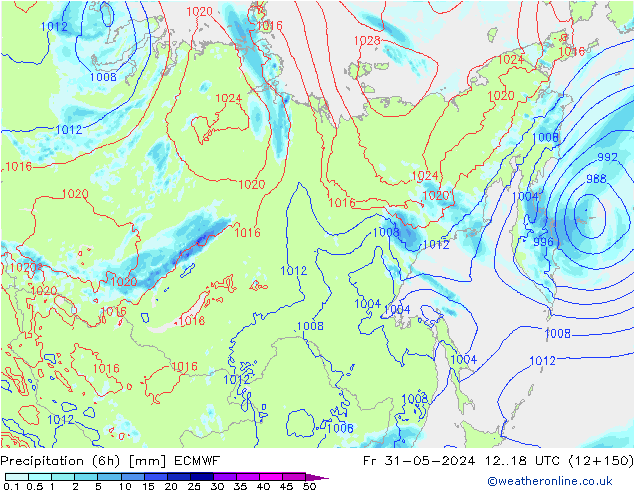 Z500/Rain (+SLP)/Z850 ECMWF Sex 31.05.2024 18 UTC