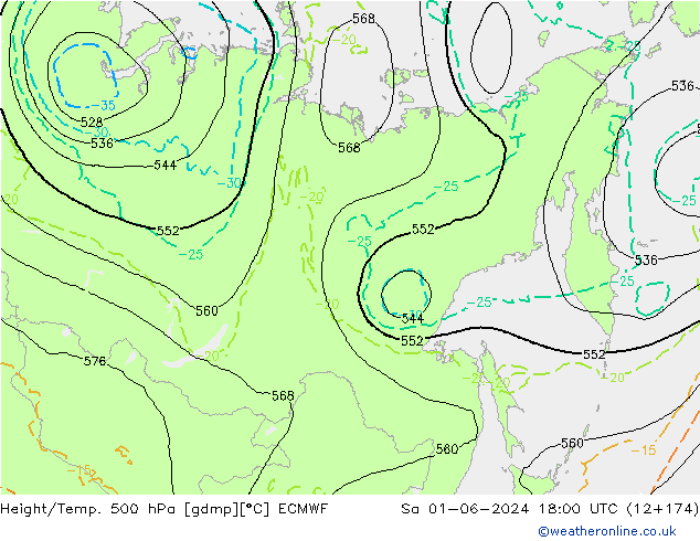 Z500/Rain (+SLP)/Z850 ECMWF ��� 01.06.2024 18 UTC