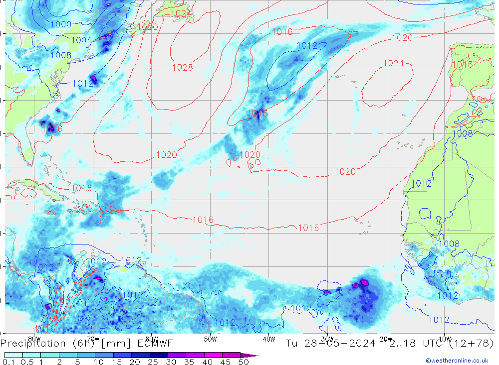 Z500/Rain (+SLP)/Z850 ECMWF Ter 28.05.2024 18 UTC