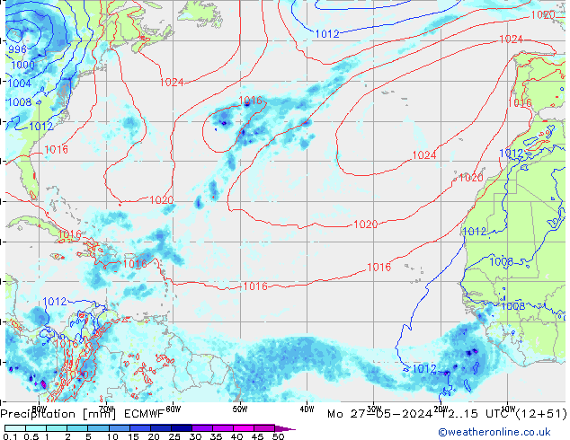 Precipitation ECMWF Mo 27.05.2024 15 UTC