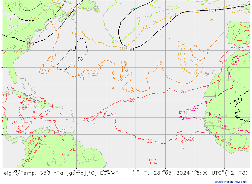 Z500/Rain (+SLP)/Z850 ECMWF Ter 28.05.2024 18 UTC