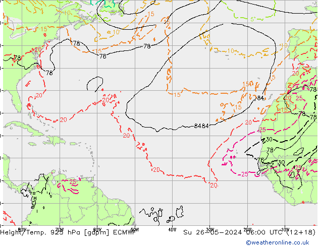 Yükseklik/Sıc. 925 hPa ECMWF Paz 26.05.2024 06 UTC