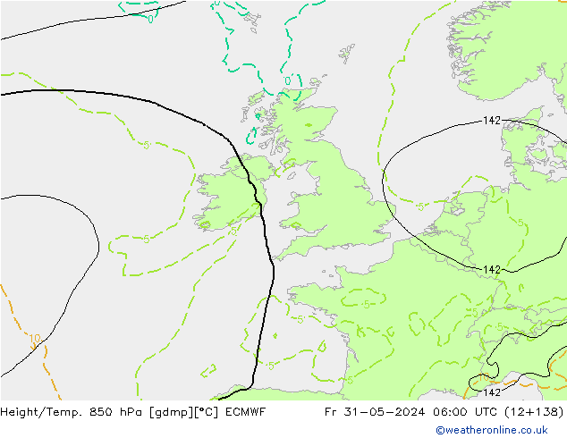 Z500/Rain (+SLP)/Z850 ECMWF  31.05.2024 06 UTC