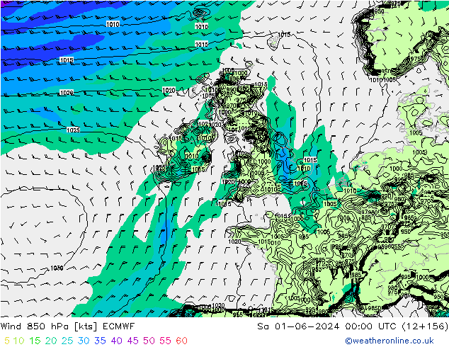  850 hPa ECMWF  01.06.2024 00 UTC