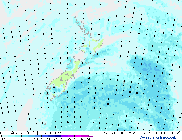 Z500/Rain (+SLP)/Z850 ECMWF Su 26.05.2024 00 UTC