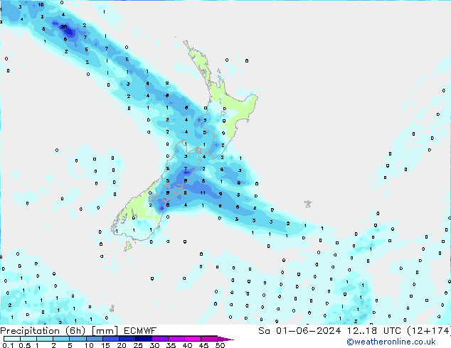 Z500/Rain (+SLP)/Z850 ECMWF Sáb 01.06.2024 18 UTC