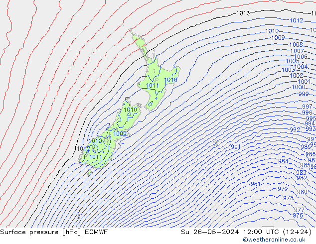 Surface pressure ECMWF Su 26.05.2024 12 UTC