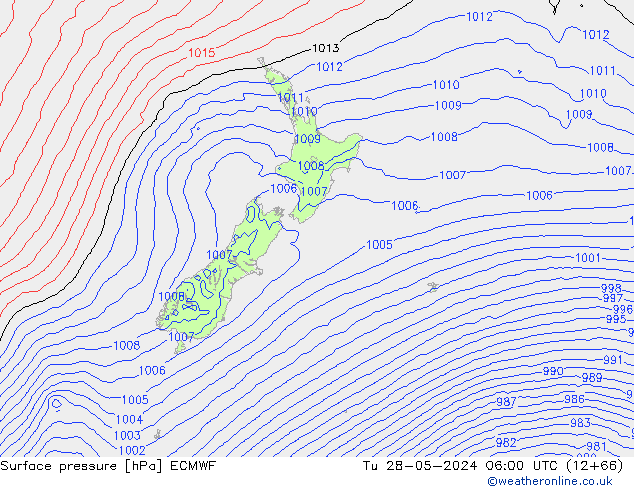 Luchtdruk (Grond) ECMWF di 28.05.2024 06 UTC