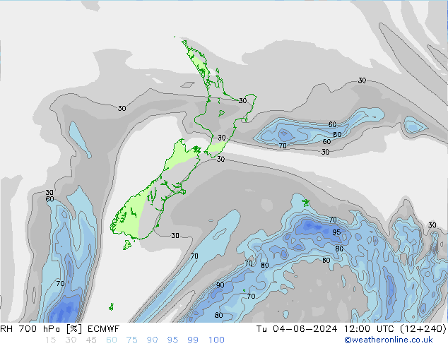 RH 700 hPa ECMWF Ter 04.06.2024 12 UTC