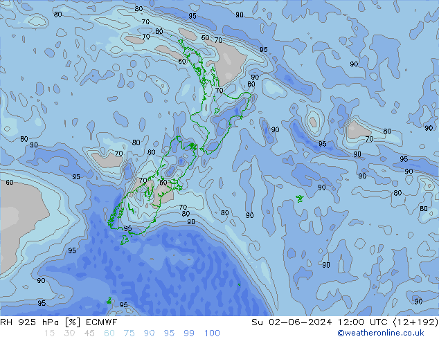 RH 925 hPa ECMWF Su 02.06.2024 12 UTC