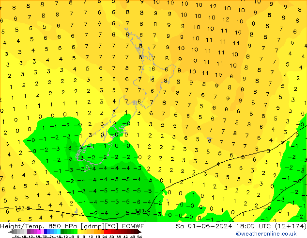 Z500/Rain (+SLP)/Z850 ECMWF Sáb 01.06.2024 18 UTC