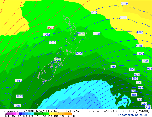 850-1000 hPa Kalınlığı ECMWF Sa 28.05.2024 00 UTC