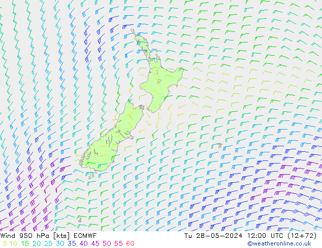 Viento 950 hPa ECMWF mar 28.05.2024 12 UTC