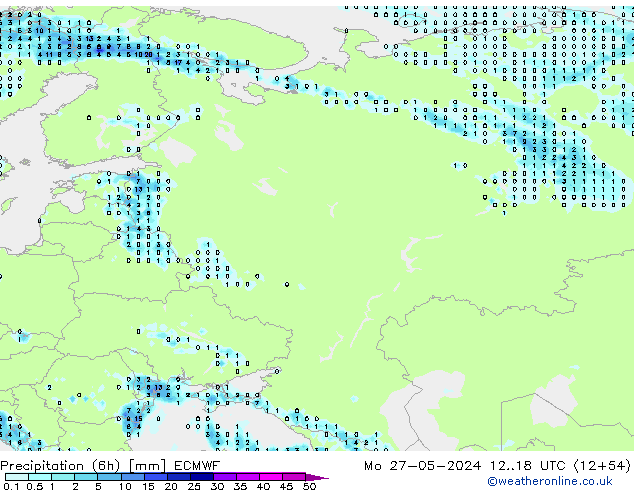 Z500/Rain (+SLP)/Z850 ECMWF Mo 27.05.2024 18 UTC