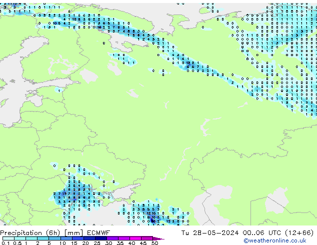 Z500/Rain (+SLP)/Z850 ECMWF Út 28.05.2024 06 UTC