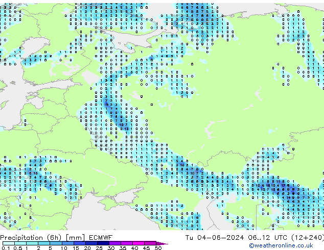Z500/Rain (+SLP)/Z850 ECMWF Ter 04.06.2024 12 UTC