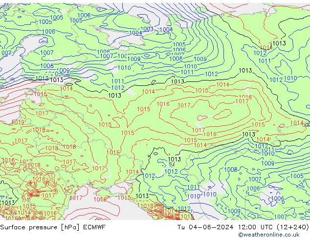 pression de l'air ECMWF mar 04.06.2024 12 UTC