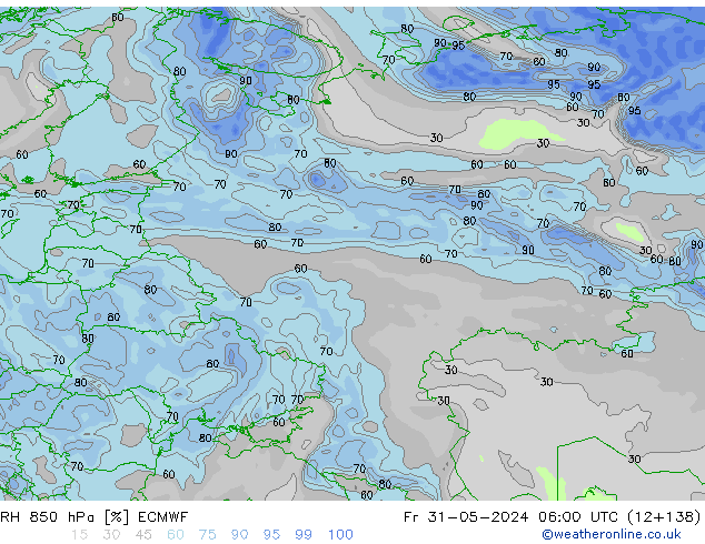 RV 850 hPa ECMWF vr 31.05.2024 06 UTC