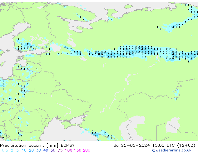 Nied. akkumuliert ECMWF Sa 25.05.2024 15 UTC