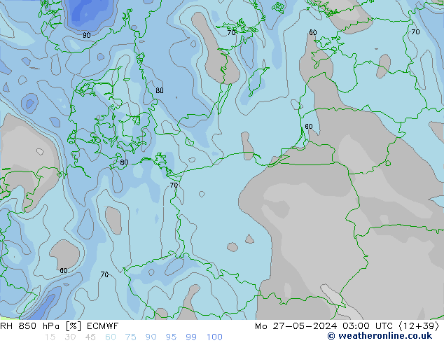 RH 850 hPa ECMWF Po 27.05.2024 03 UTC