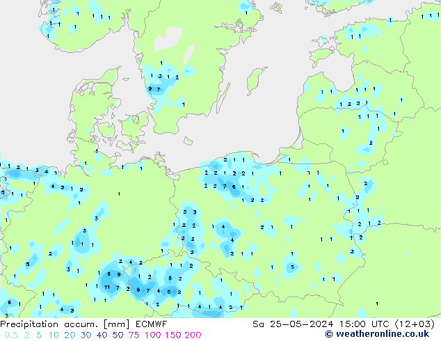 Précipitation accum. ECMWF sam 25.05.2024 15 UTC