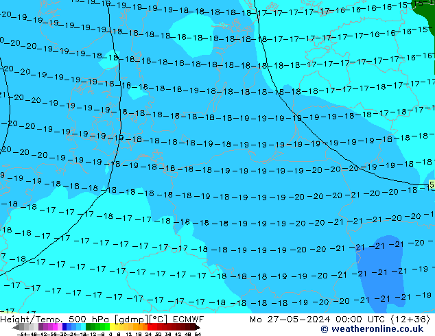 Z500/Rain (+SLP)/Z850 ECMWF  27.05.2024 00 UTC