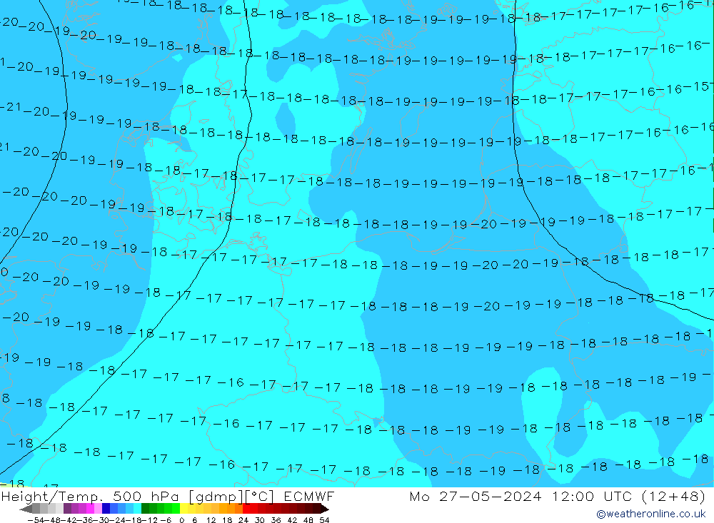 Z500/Rain (+SLP)/Z850 ECMWF lun 27.05.2024 12 UTC