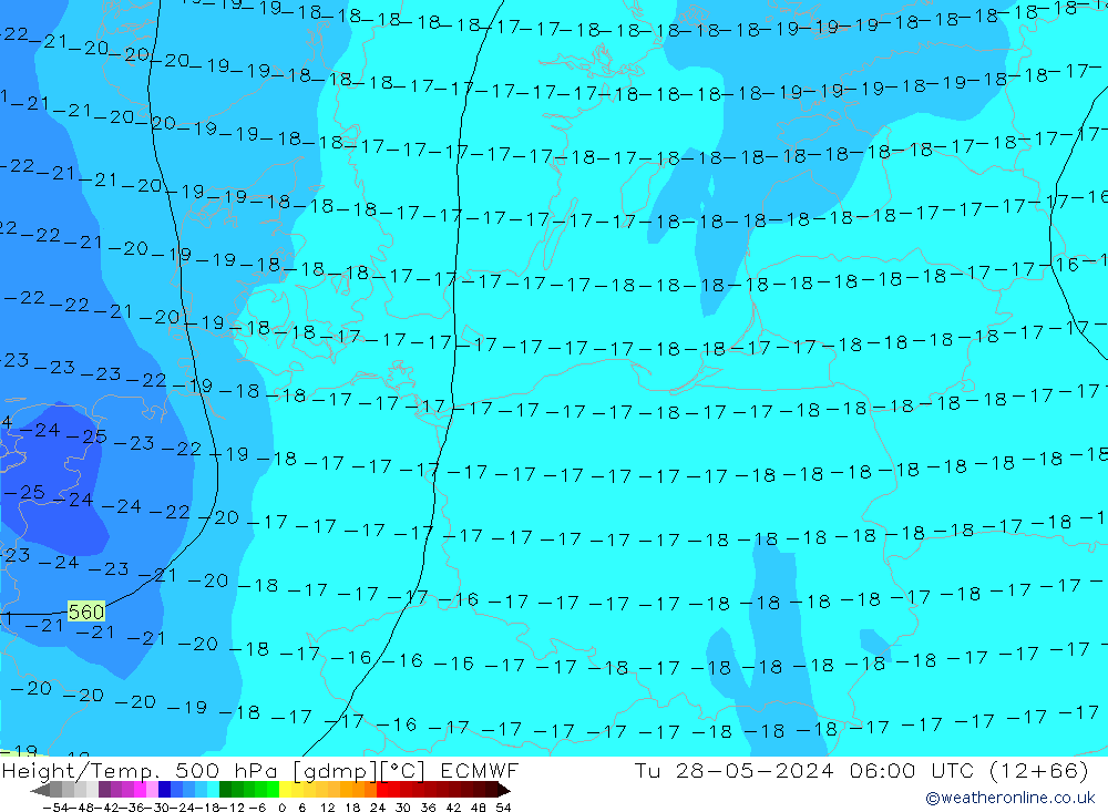 Z500/Regen(+SLP)/Z850 ECMWF di 28.05.2024 06 UTC