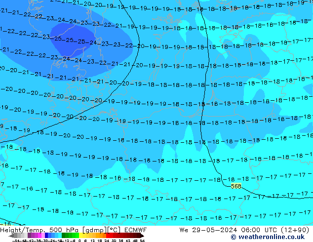 Z500/Regen(+SLP)/Z850 ECMWF wo 29.05.2024 06 UTC