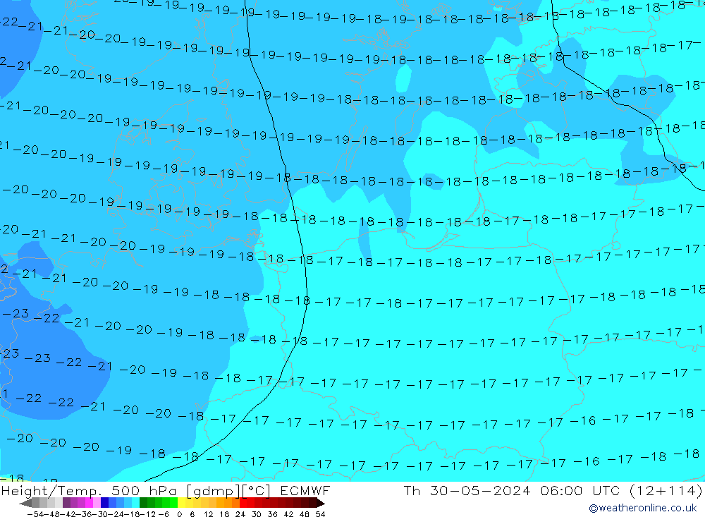 Z500/Rain (+SLP)/Z850 ECMWF чт 30.05.2024 06 UTC