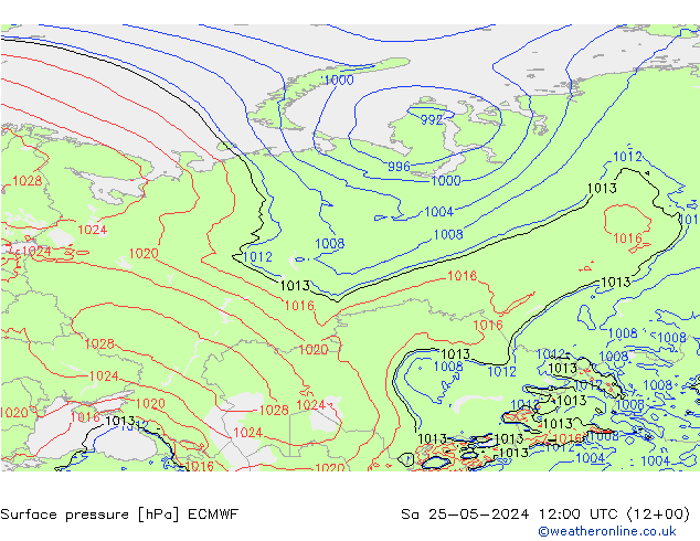 Yer basıncı ECMWF Cts 25.05.2024 12 UTC