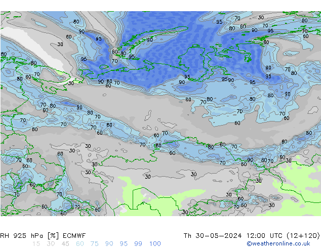 RV 925 hPa ECMWF do 30.05.2024 12 UTC