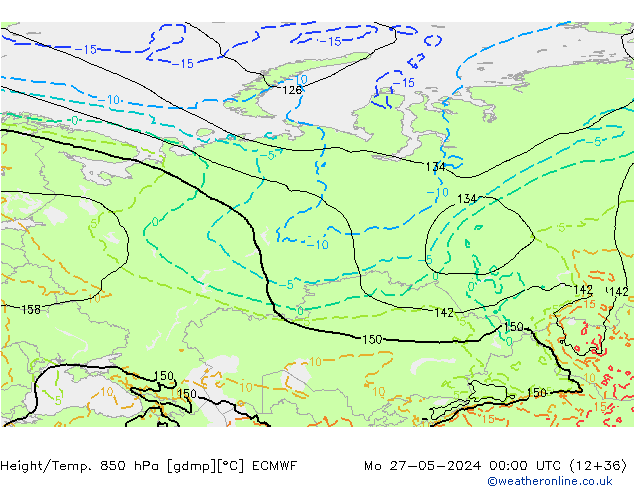 Z500/Rain (+SLP)/Z850 ECMWF Mo 27.05.2024 00 UTC