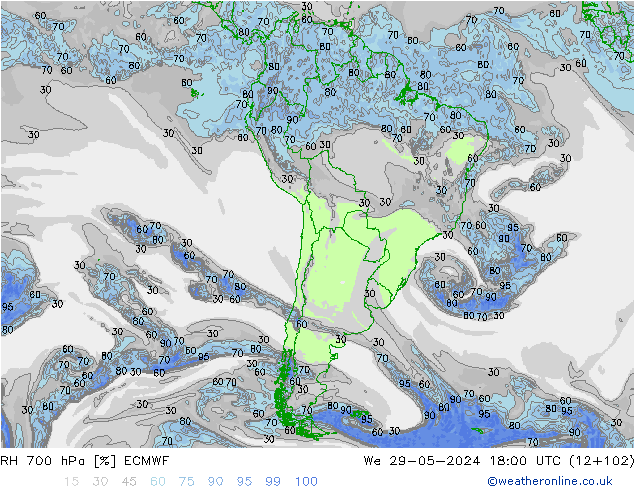 RV 700 hPa ECMWF wo 29.05.2024 18 UTC