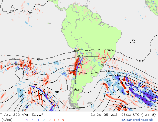 T-Adv. 500 hPa ECMWF dim 26.05.2024 06 UTC