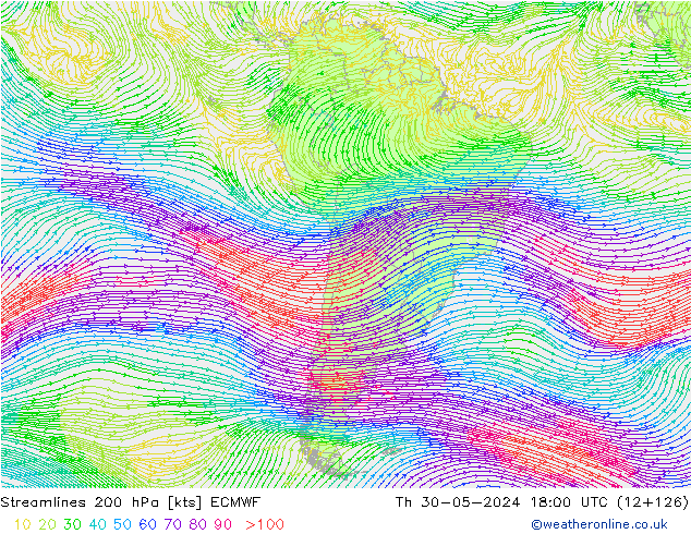 ветер 200 гПа ECMWF чт 30.05.2024 18 UTC